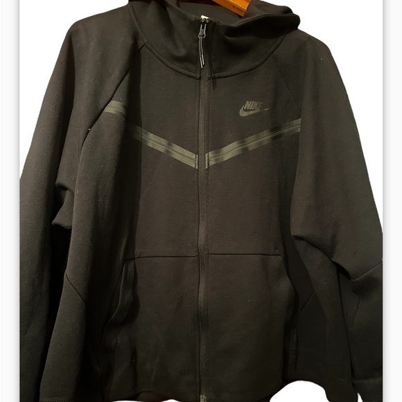 Nike Tech Fleece Black FZ Windrunner Hoodie Jacket DA2044-010 Sz 2X Women - Picture 4 of 10